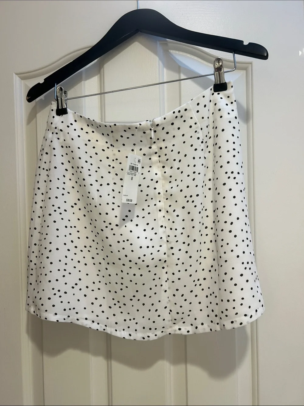 ON 3rd White Polka Dot Mini Skirt